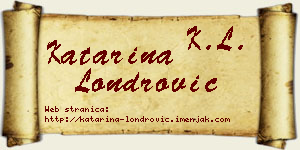 Katarina Londrović vizit kartica